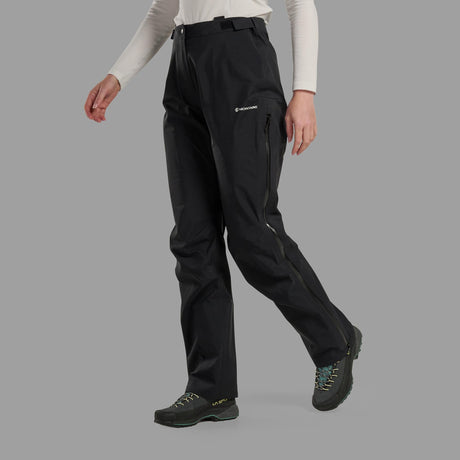 Black Montane Women's Phase Waterproof Pants Front