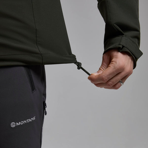 Veste softshell Montane Dyno LT noir XL avec capuche casque Veste softshell Montane Dyno LT noir XL avec capuche casque