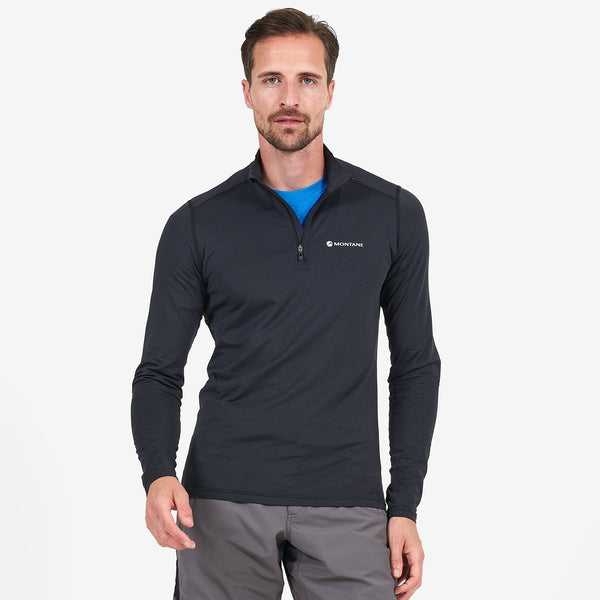 Montane Men's Dart Zip Neck T-Shirt in Dark Garnet