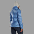 Cornflower Montane Women's Anti-Freeze Hooded Down Jacket Model Back