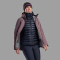 Eclipse Blue Montane Women's Anti-Freeze Hooded Down Jacket Model 6