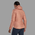 Pink Clay Montane Women's Anti-Freeze Hooded Down Jacket Model Back