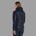 Eclipse Blue Montane Women's Anti-Freeze Lite Hooded Down Jacket Model Back