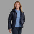 Eclipse Blue Montane Women's Anti-Freeze Lite Hooded Down Jacket Model 6