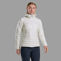 Powder Montane Women's Anti-Freeze Lite Hooded Down Jacket Model Front