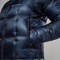 Eclipse Blue Montane Women's Apex 900 Hooded Down Jacket Model 5 FAP9HECL