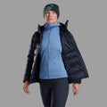 Eclipse Blue Montane Women's Anti-Freeze XT Hooded Down Jacket Model 7
