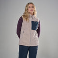 Oyster Montane Women's Caldus XT 2.0 Fleece Gilet Model Front FCXTVOYS