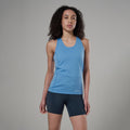 Cornflower Montane Women's Dart Vest Model Front FDAVECOR