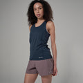 Eclipse Blue Montane Women's Dart Vest Model Front FDAVEECL