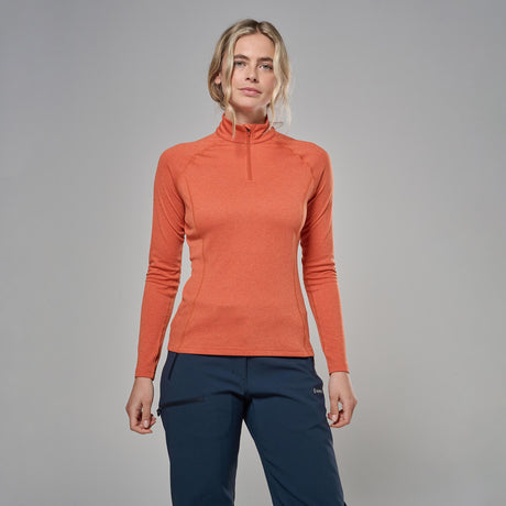 Lava Montane Women's Dart Zip Neck T-Shirt Front FDRZILAV