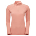 Pink Clay Montane Women's Dart Zip Neck T-Shirt Front