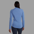 Cornflower Montane Women's Dart XT Thermal Zip Neck T-Shirt Model Back