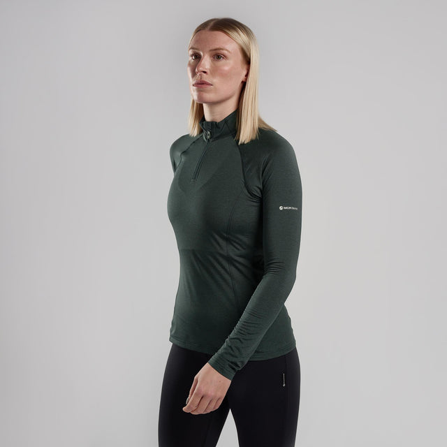 Montane Dart Zip 34 - T-Shirt Tecnica Con Zip Uomo, Tessuto Riciclato APEX ECO, Controllo Odori Polygiene