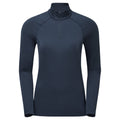 Eclipse Blue Montane Women's Dart XT Thermal Zip Neck T-Shirt Front
