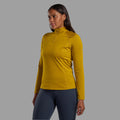 Ginkgo Gold Montane Women's Dart XT Thermal Zip Neck T-Shirt Model Front