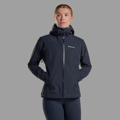Eclipse Blue Montane Women's Phase Lite Waterproof Jacket Front