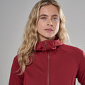 Dark Maple Montane Women's Protium Hooded Fleece Jacket Model 4 FPRHODAM