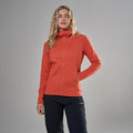 Lava Montane Women's Protium Hooded Fleece Jacket Model Front FPRHOLAV