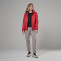 Hot Chilli Red Montane Women's Prism Hooded Insulated Jacket Model 3