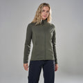 Moss Montane Women's Protium Fleece Jacket Model Front FPRMJMOS