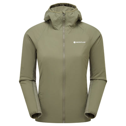 Caper Montane Women's Sirocco Hooded Insulated Jacket Front