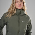 Moss Montane Women's Sirocco XT Hooded Insulated Jacket Model 4 FSXTHMOS