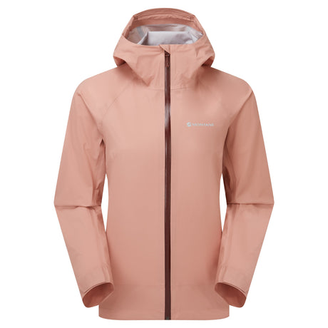 Pink Clay Montane Women's Vortic Waterproof Jacket Front FVORJPCL