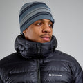 Stone Blue Montane Brew Beanie Hat Model 2