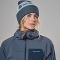Dark Sky Montane Logo Cuffed Beanie Model Front HLCBEDAS