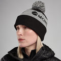 Black Montane Logo Cuffed Beanie Hat Model 2