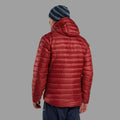 Dark Maple Montane Men's Anti-Freeze Hooded Down Jacket Model Back