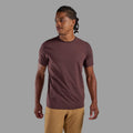 Dark Garnet Montane Men's Alhena Merino Blend T-Shirt Model Front