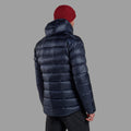 Eclipse Blue Montane Men's Anti-Freeze XT Hooded Down Jacket Model Back