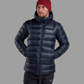 Eclipse Blue Montane Men's Anti-Freeze XT Hooded Down Jacket Model 3
