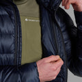 Eclipse Blue Montane Men's Anti-Freeze XT Hooded Down Jacket Model 4