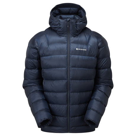 Eclipse Blue Montane Men's Anti-Freeze XT Hooded Down Jacket Front MAXTHECL