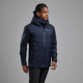 Eclipse Blue Montane Men's Cetus Lite Waterproof Jacket Model Front