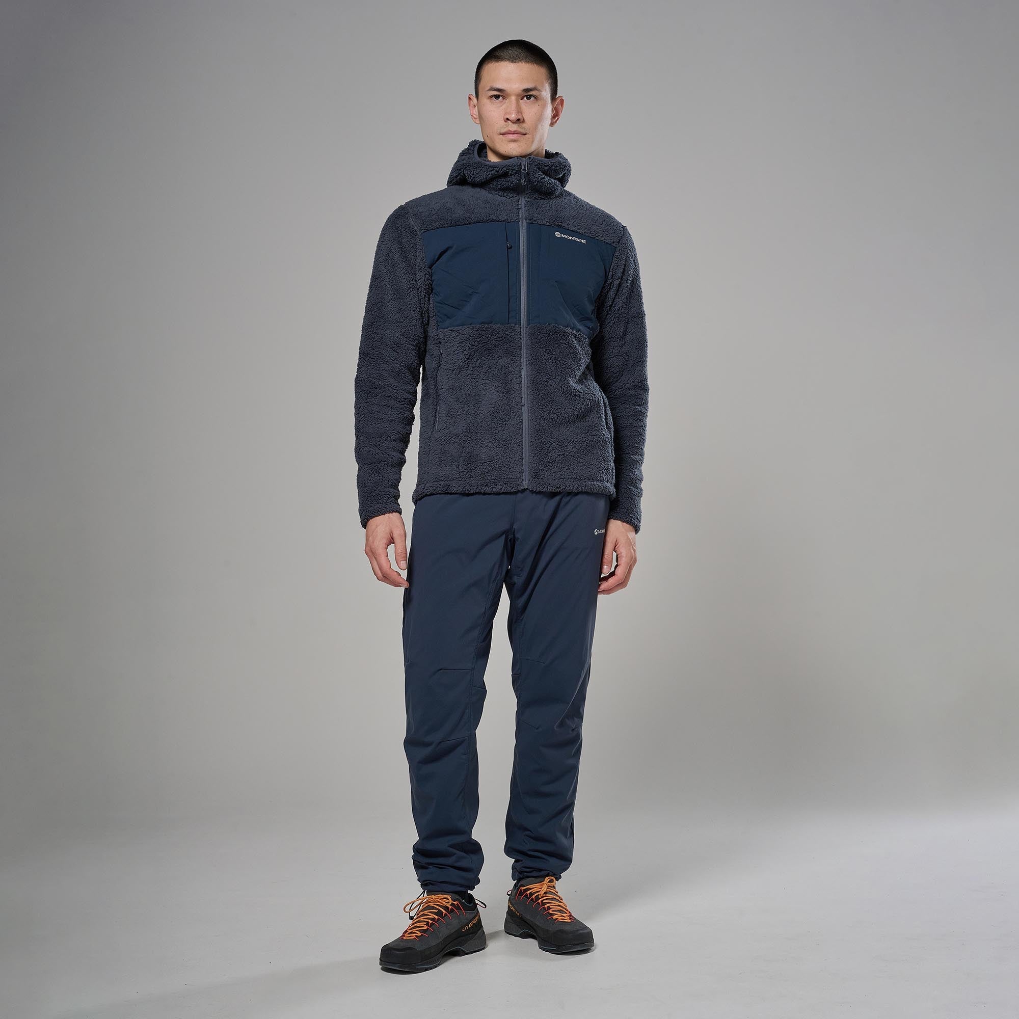 Dark Sky Montane Men's Caldus XT 2.0 Hooded Fleece Jacket Model 3 MCXTHDAS