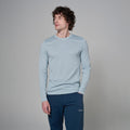 Frost Blue Montane Men's Dart Long Sleeve T-Shirt Model Front MDLSTFRO