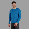 Neptune Blue Montane Men's Dart Long Sleeve T-Shirt Model Front