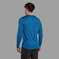 Neptune Blue Montane Men's Dart Long Sleeve T-Shirt Model Back