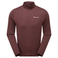 Dark Garnet Montane Men's Dart Zip Neck T-Shirt Front