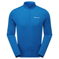 Neptune Blue Montane Men's Dart Zip Neck T-Shirt Front