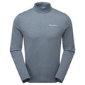 Stone Blue Montane Men's Dart Zip Neck T-Shirt Front