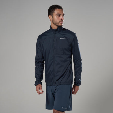 Eclipse Blue Montane Men's Featherlite Windproof Jacket Front
