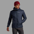 Eclipse Blue Montane Men's Fortes Lite Hooded Insulated Jacket Model Front