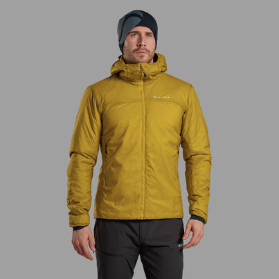 Ginkgo Gold Montane Men's Fortes Lite Hooded Insulated Jacket Front