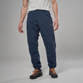 Eclipse Blue Montane Men's Khamsin Lite Softshell Pants Model Front MKLPRECL