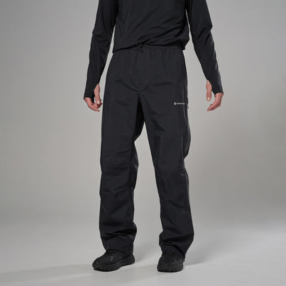 Black Montane Men's Norste Waterproof Pants Front MNOPRBLA
